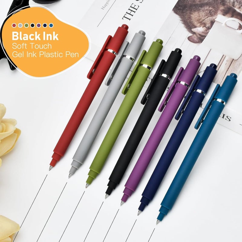 Donse 7 Pcs Gel Pens: 0.5mm Quick Dry Black Ink Fine Point Smooth Writing Pens High-End Series Ballpoint for Journaling Note Taking School Office Supplies Gifts for Women Men Nurse Teacher Students - Image 3